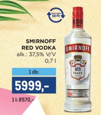 SMIRNOFF RED VODKA
