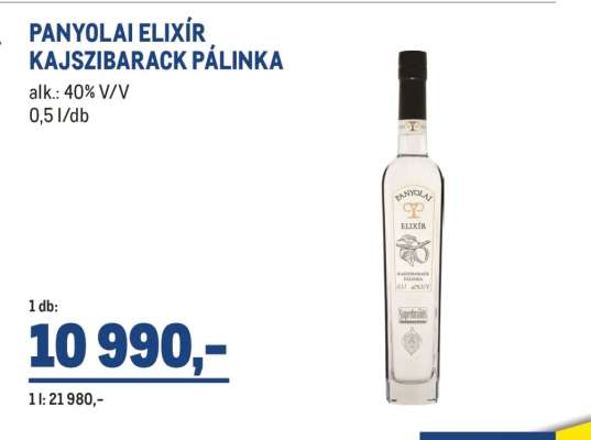 PANYOLAI ELIXÍR KAJSZIBARACK PÁLINKA