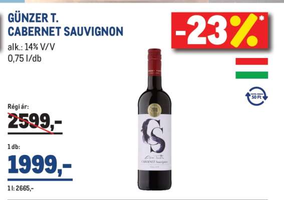 GÜNZER T. CABERNET SAUVIGNON