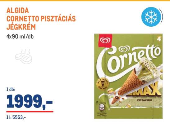 ALGIDA CORNETTO PISZTÁCIÁS JÉGKRÉM