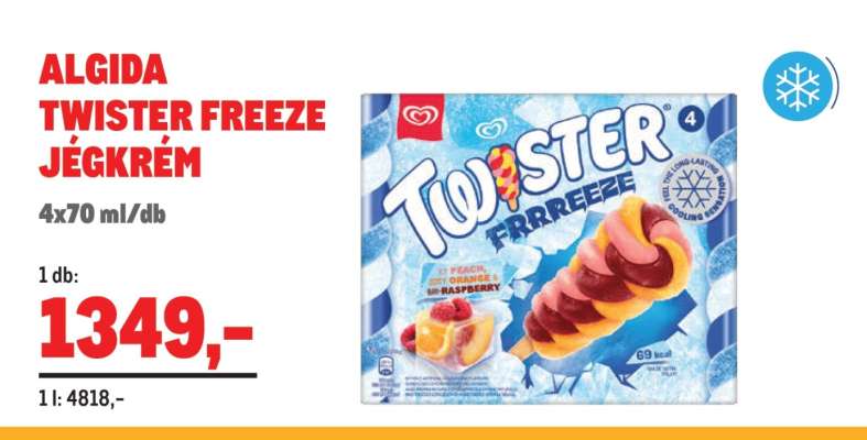 ALGIDA TWISTER FREEZE JÉGKRÉM