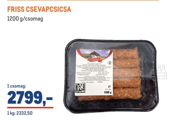Friss csevapcsicsa