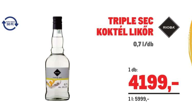 TRIPLE SEC KOKTÉL LIKŐR