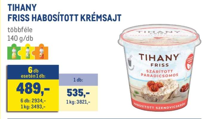 TIHANY FRISS HABOSÍTOTT KRÉMSAJT