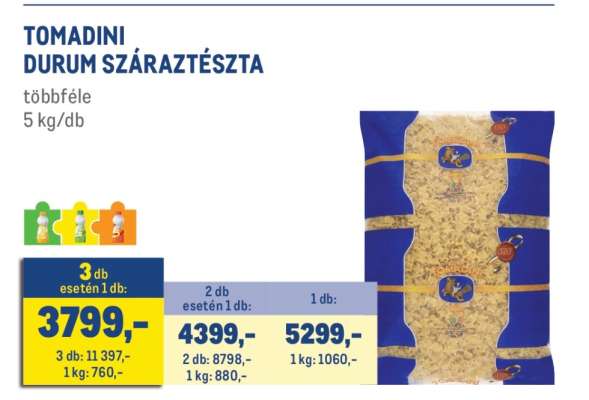 Tomadini Durum Száraztészta