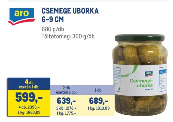 aro CSEMEGE UBORKA 6-9 CM
