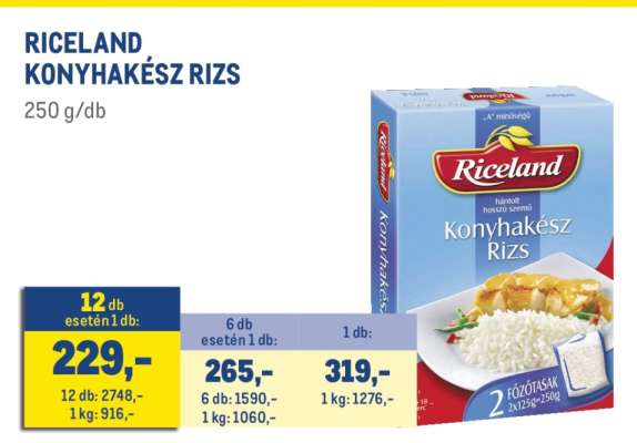 RICELAND KONYHAKÉSZ RIZS