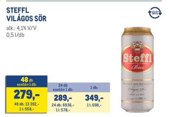 Steffl Világos sör