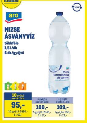 aro MIZSE ÁSVÁNYVÍZ
