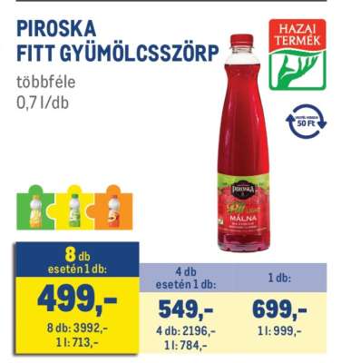 PIROSKA FITT GYÜMÖLCSSZÖRP