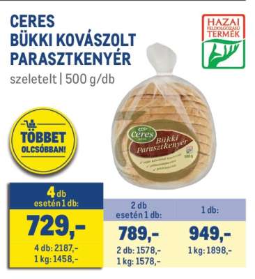 CERES BÜKKI KOVÁSZOLT PARASZTKENYÉR