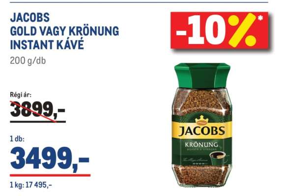JACOBS GOLD VAGY KRÖNUNG INSTANT KÁVÉ