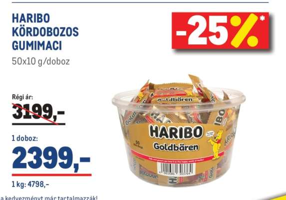 HARIBO KÖRDOBOZOS GUMIMACI