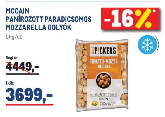 MCCAIN PANÍROZOTT PARADICSOMOS MOZZARELLA GOLYÓK