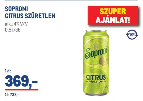 SOPRONI CITRUS SZŰRETLEN
