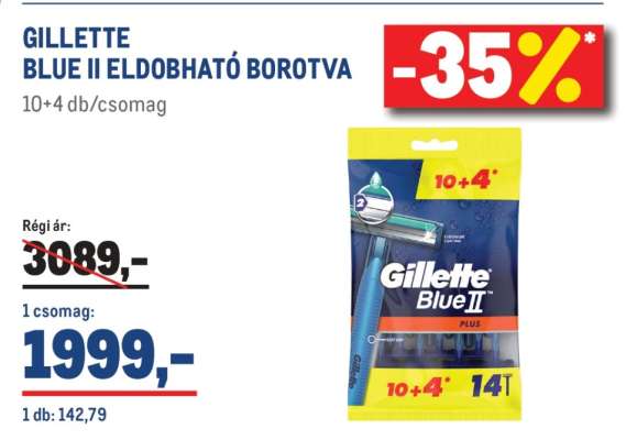 Gillette Blue II eldobható borotva