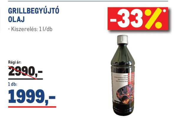 GRILLBEGYÚJTÓ OLAJ
