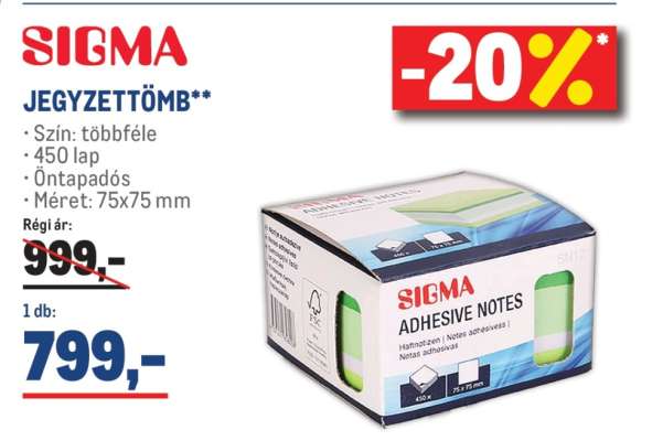 SIGMA JEGYZETTÖMB