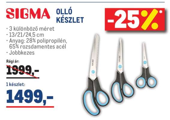 SIGMA OLLÓ KÉSZLET