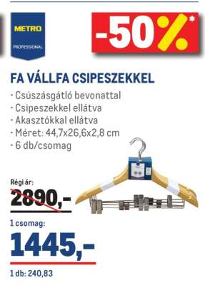 METRO PROFESSIONAL FA VÁLLFA CSIPESZEKKEL