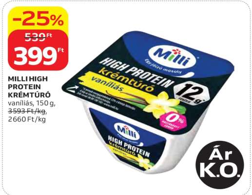 Milli High Protein krémtúró