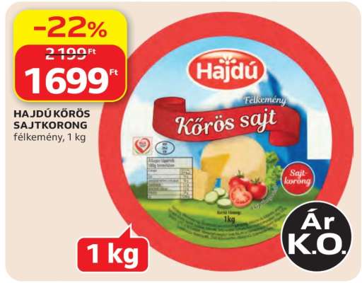 Hajdú Körös sajtkorong