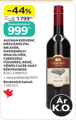AUCHAN KEDVENC MÉSZÁROS PÁL BIKAVÉR
