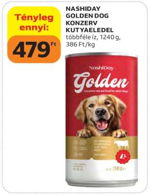 NASHIDAY GOLDEN DOG KONZERV KUTYAELEDEL