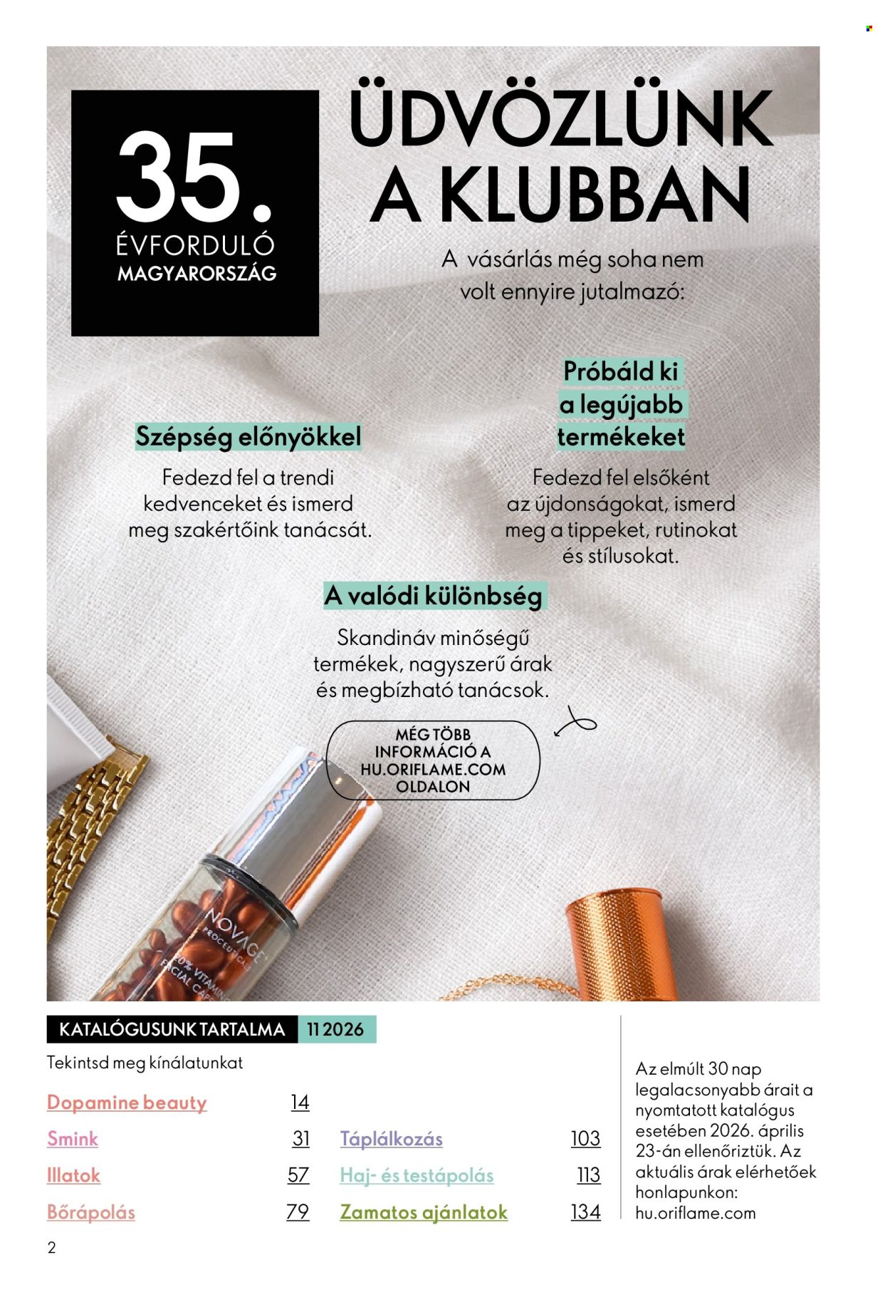 Oriflame akciós újságok - 2026.07.29 - 2026.08.18. Oldal 2
