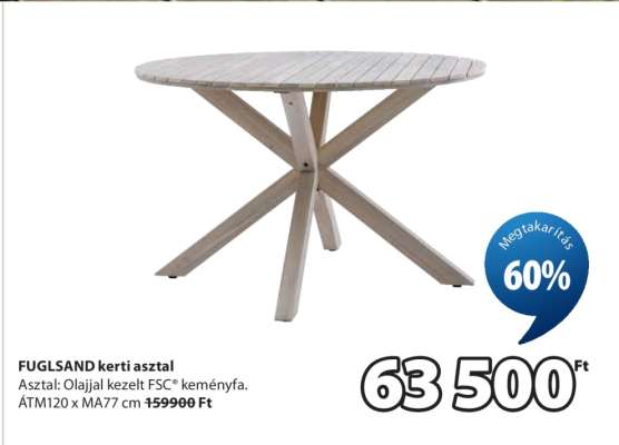 FUGLSAND kerti asztal