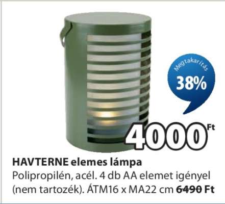 HAVTERNE ELEMES LÁMPA