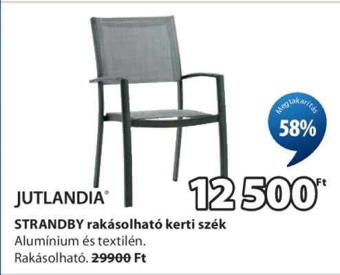 JUTLANDIA STRANDBY rakásolható kerti szék