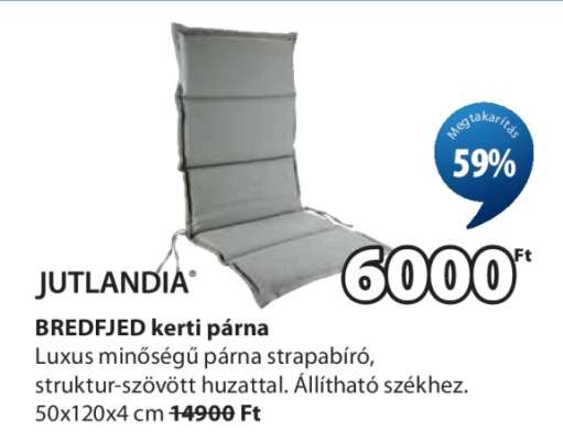 BREDFJED kerti párna