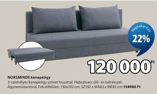 NORSMINDE kanapéágy