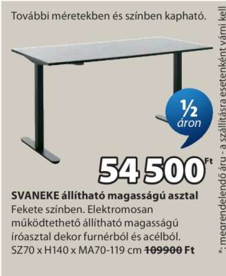 SVANEKE állítható magasságú asztal
