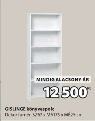 GISLINGE könyvespolc