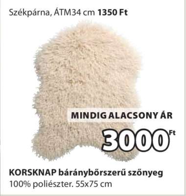 KORSKNAP báránybőrszerű szőnyeg