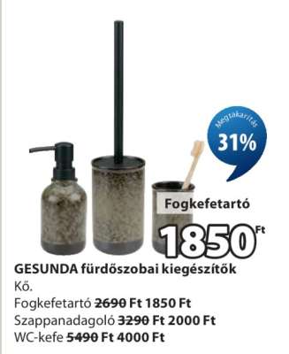 GESUNDA fürdőszobai kiegészítők