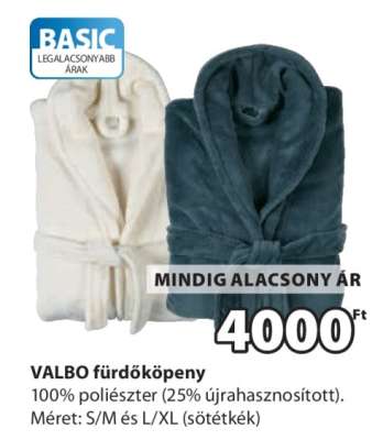 VALBO fürdőköpeny