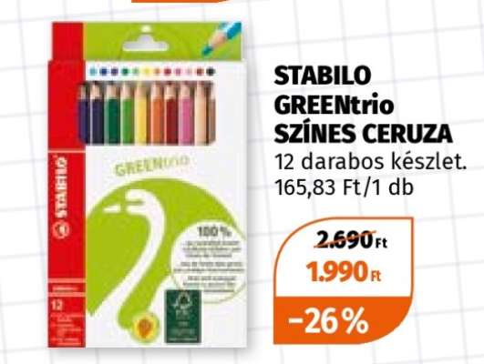 STABILO GREENtrio SZÍNES CERUZA