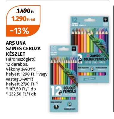 ARS UNA SZÍNES CERUZA KÉSZLET