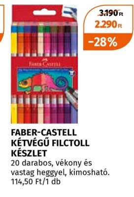 FABER-CASTELL KÉTVÉGŰ FILCTOLL KÉSZLET