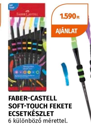 FABER-CASTELL SOFT-TOUCH FEKETE ECSETKÉSZLET