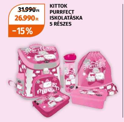 KITOK PURRFECT ISKOLATÁSKA 5 RÉSZES