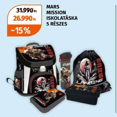 MARS MISSION ISKOLATÁSKA 5 RÉSZES