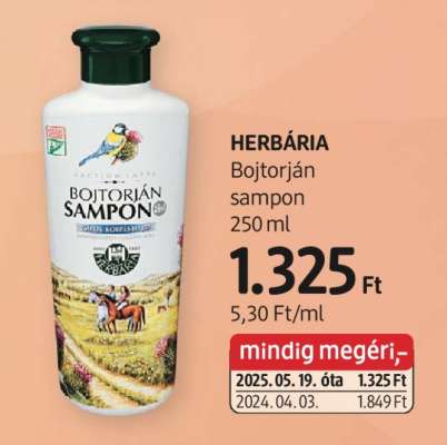 HERBÁRIA Bojtorján sampon
