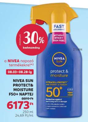 NIVEA SUN PROTECT&MOISTURE F50+ NAPTEJ