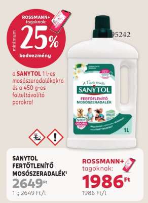 Sanytol Fertőtlenítő Mosószeradalék