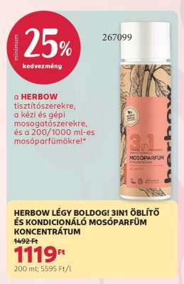 HERBOW LÉGY BOLDOG! 3IN1 ÖBLÍTŐ ÉS KONDICIONÁLÓ MOSÓPARFÜM KONCENTRÁTUM