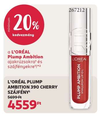 L'ORÉAL PLUMP AMBITION 390 CHERRY SZÁJFÉNY